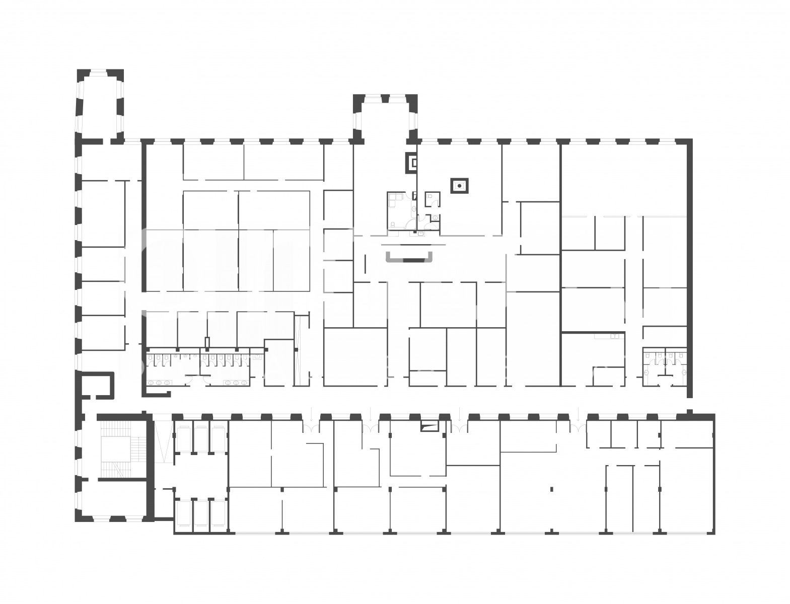 Планировка офиса 283-2634 м², 5 этаж, БЦ «Даниловская мануфактура», корпус «Кноп»